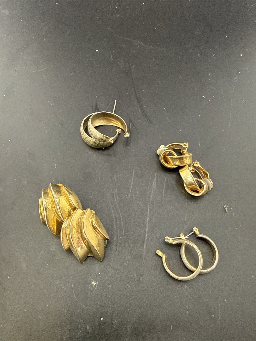 Lot Of 4 Gold-Tonned Earrings